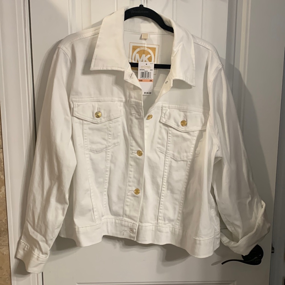 Michael Kors White Jean Jacket